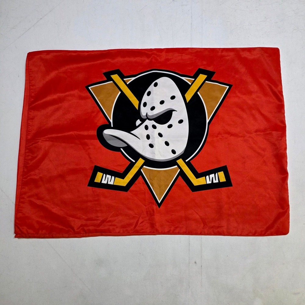 NHL Mighty Ducks Pillow Case Standard Red Vintage Hockey Logo Retro 90s